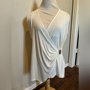NWT white Calvin Klein blouse size M
